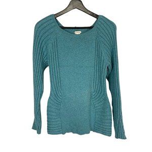 Sundance Ribbed Turquoise Bodycon Sweater Large